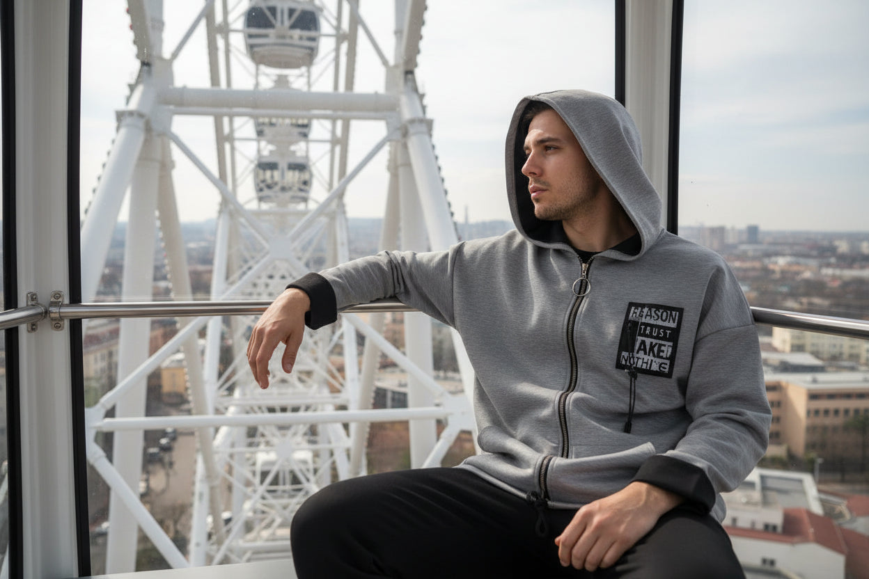 Jacke mit Charaktervoller Applikation und Kapuze und