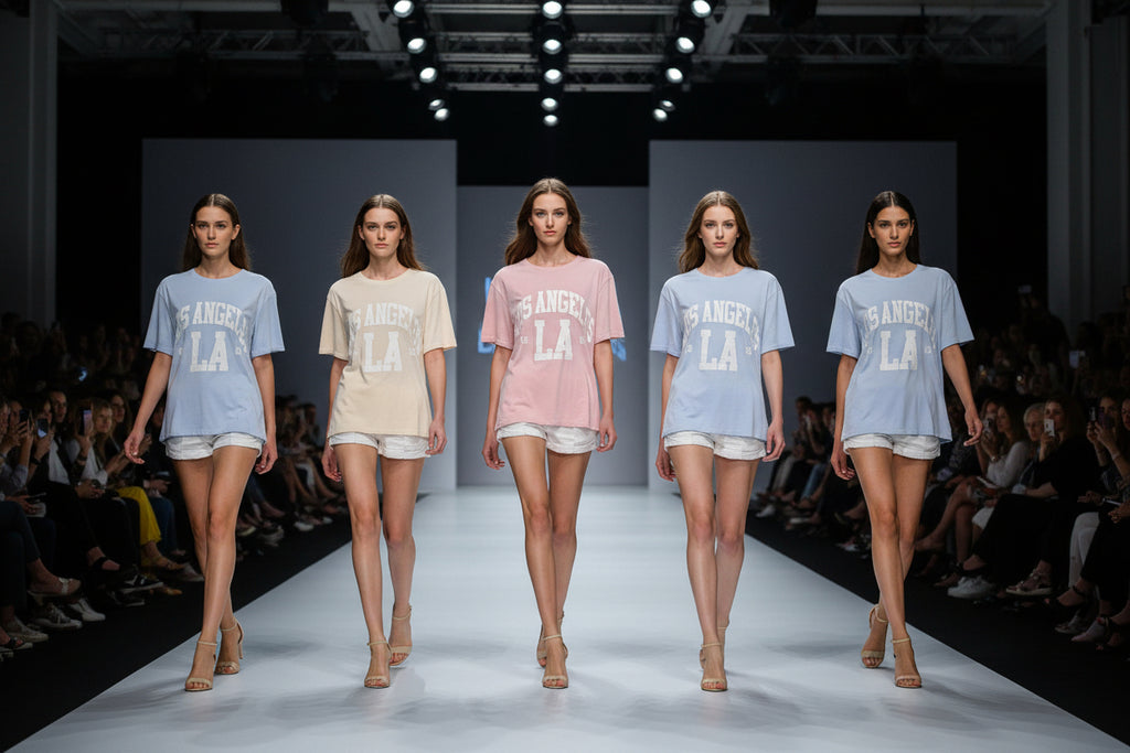 T-Shirt mit  LA Aufdruck vorne