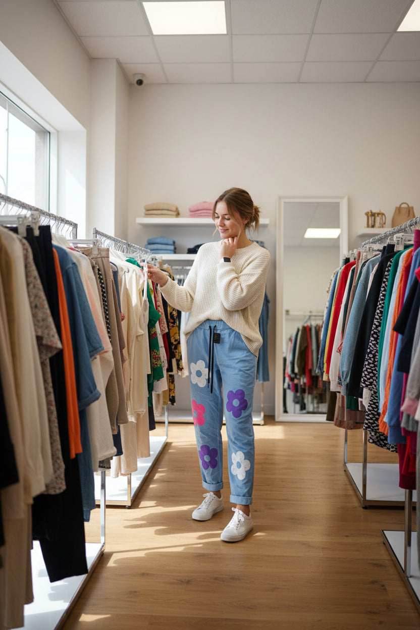 Hose Mit Druck Priel Blumen