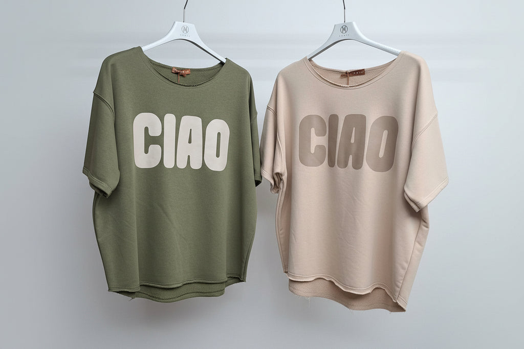 T-Shirt von Mooij  Mit Aufdruck Ciao