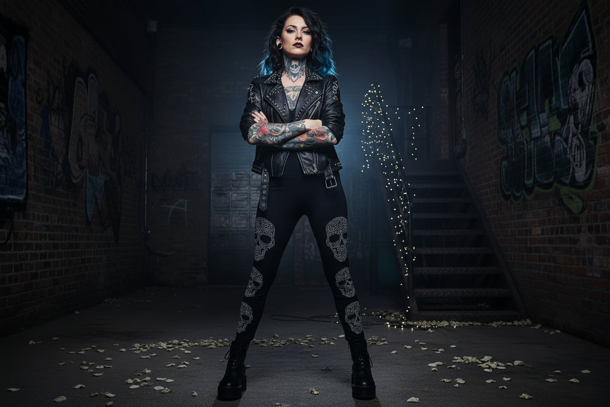 Leggings Lisa mit Glitzer Skull