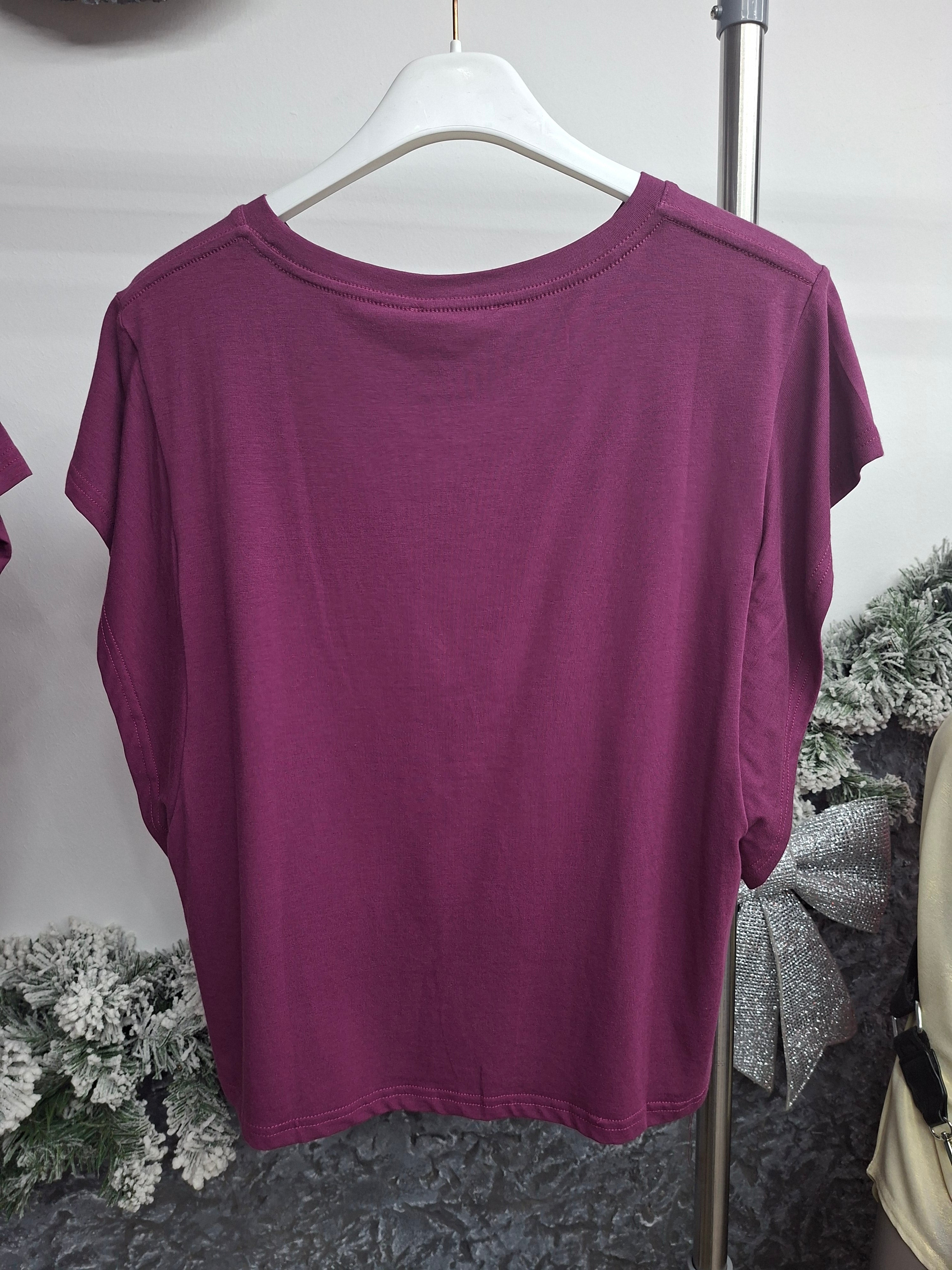 T-Shirt Fledermaus Lila